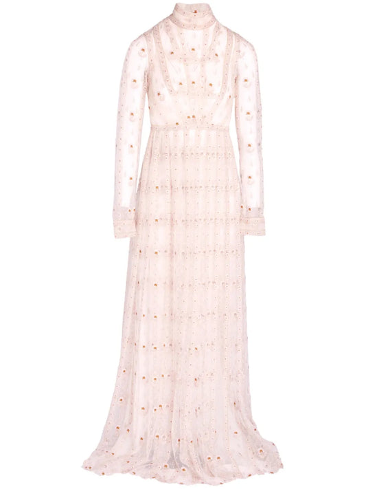 Embroidered Tulle Dress