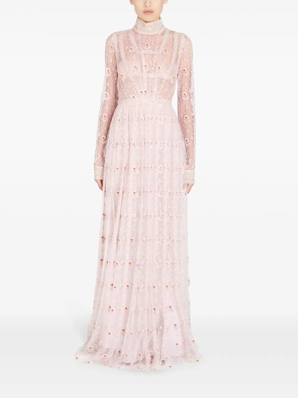 Embroidered Tulle Dress