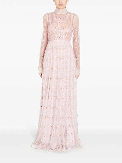 Embroidered Tulle Dress