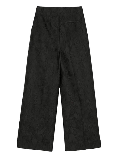 Fling Floral-Jacquard Palazzo Pants