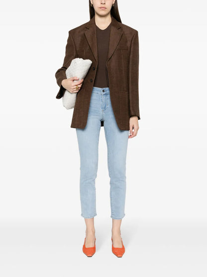 Mid-Rise Slim-Fit Cropped Jeans