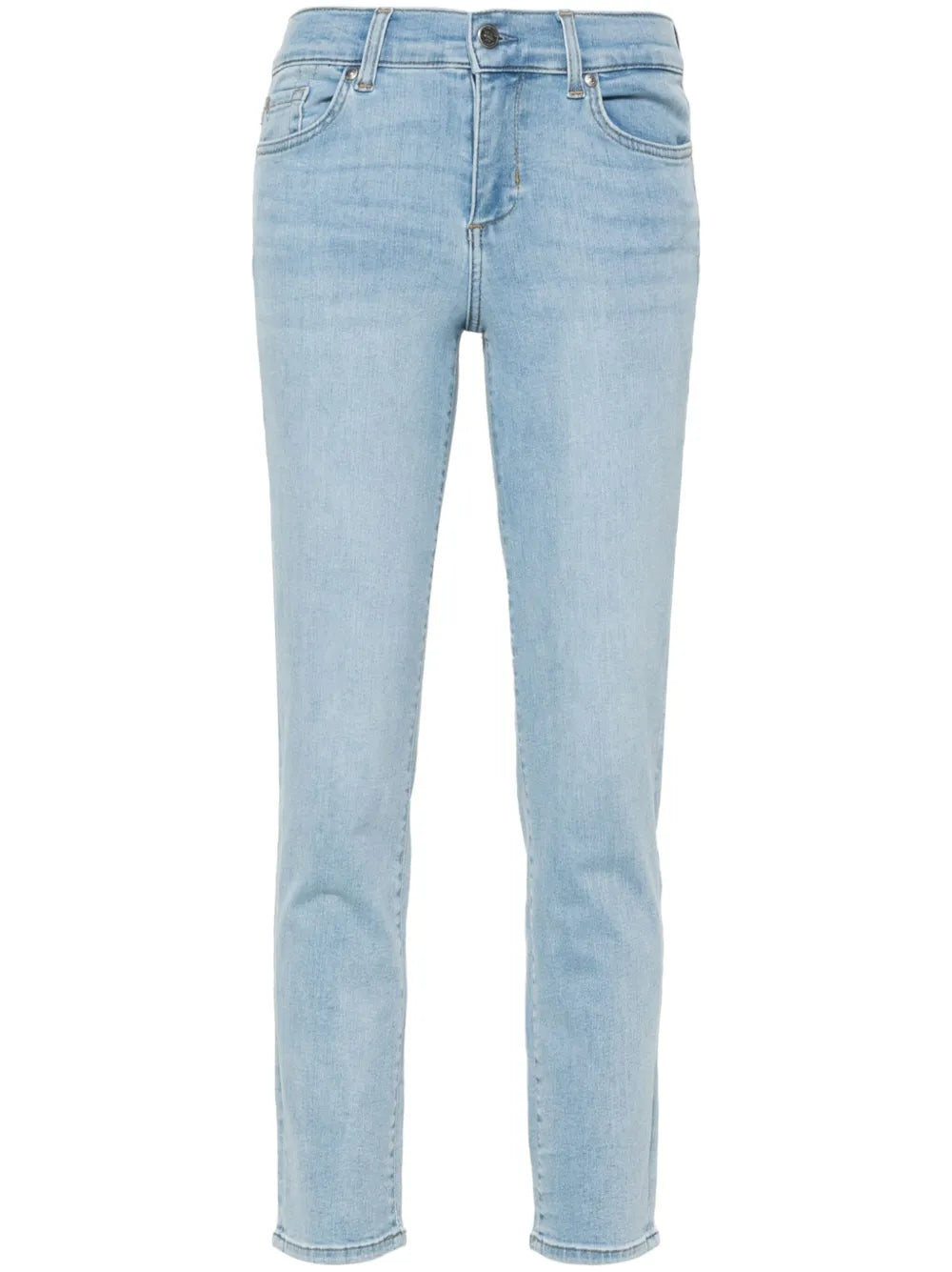 Mid-Rise Slim-Fit Cropped Jeans