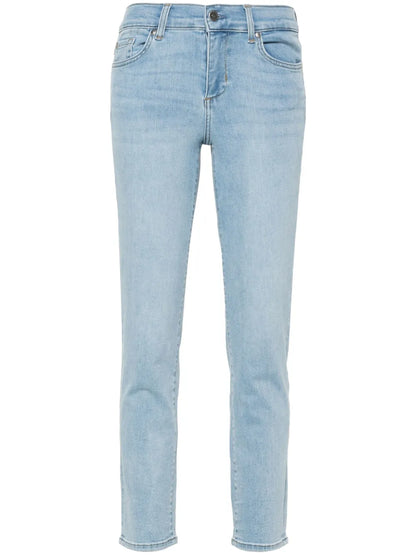 Mid-Rise Slim-Fit Cropped Jeans