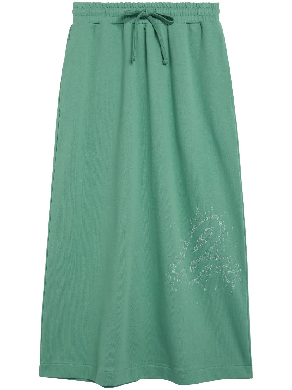 Logo-Embellished Cotton Midi Skirt