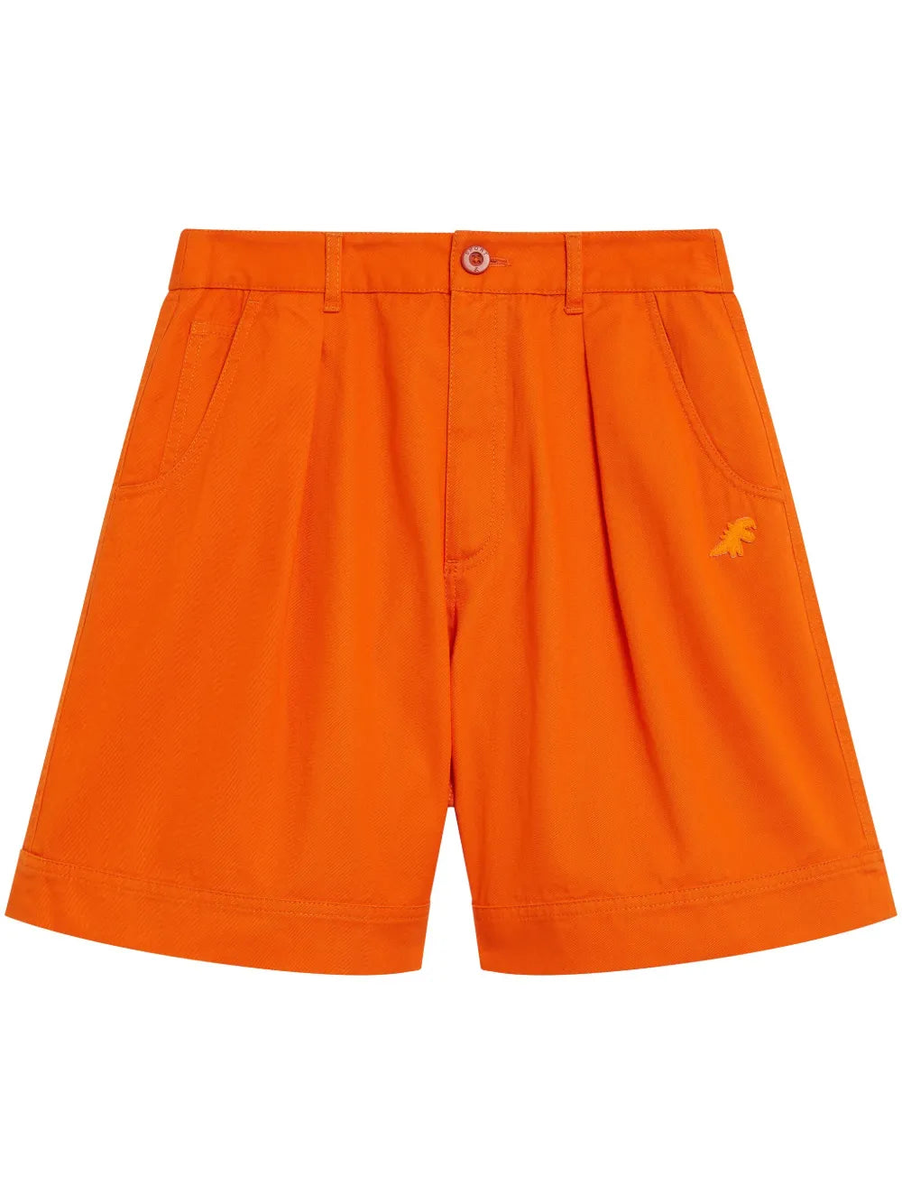 Dino-Embroidered Cotton Shorts