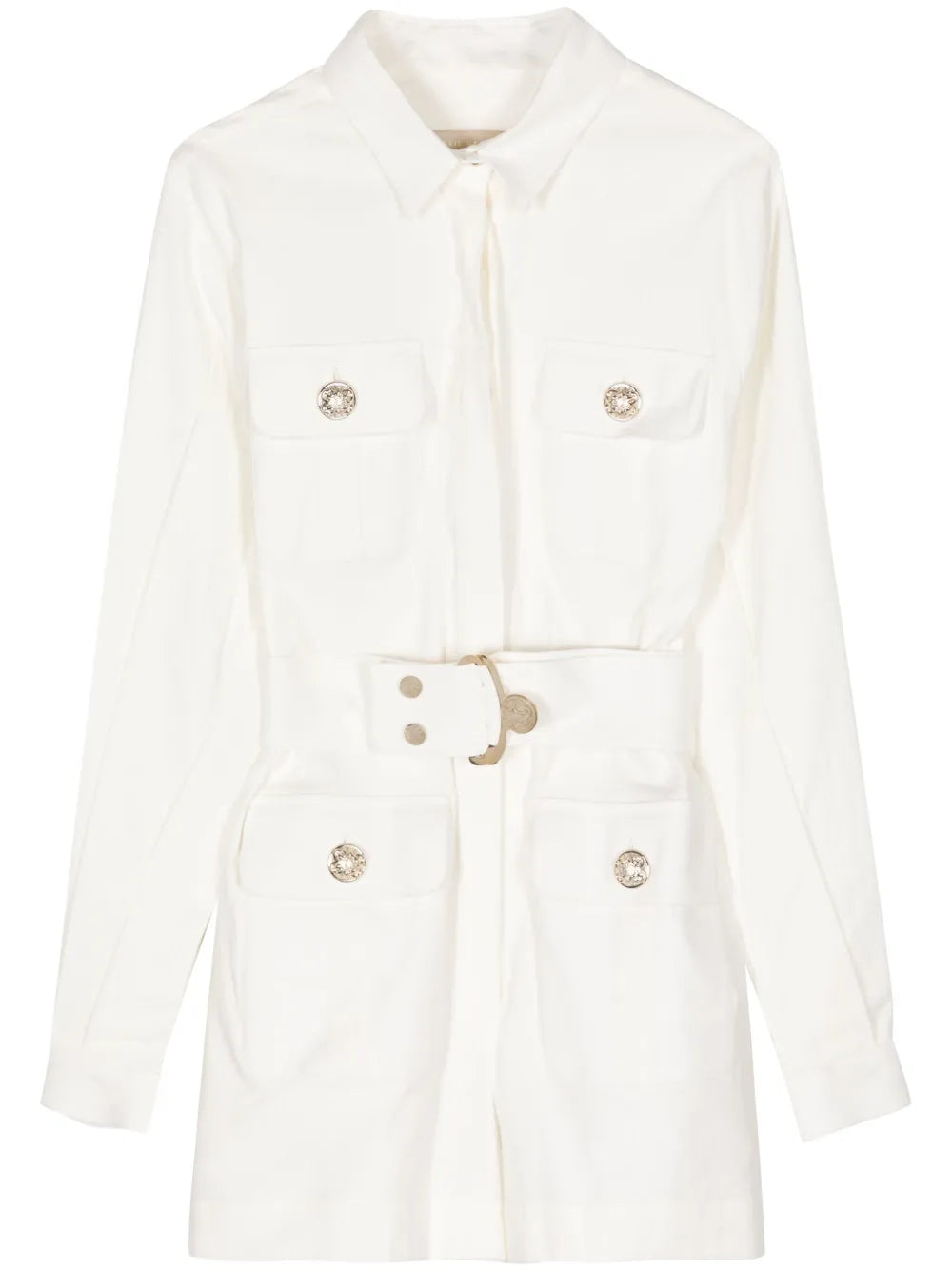 Gabardine-Weave Playsuit