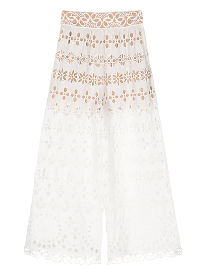 Broderie-Anglaise Palazzo Pants