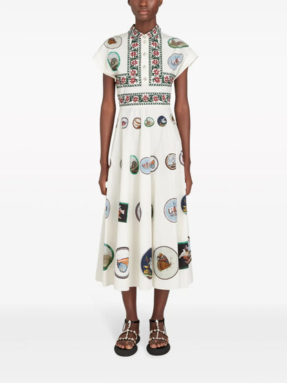 Micromosaic Midi Dress