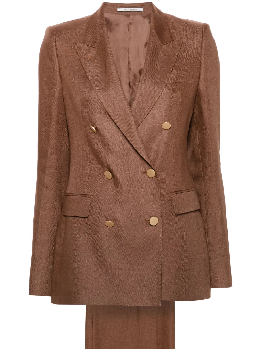 Double-Breasted Linen Suit