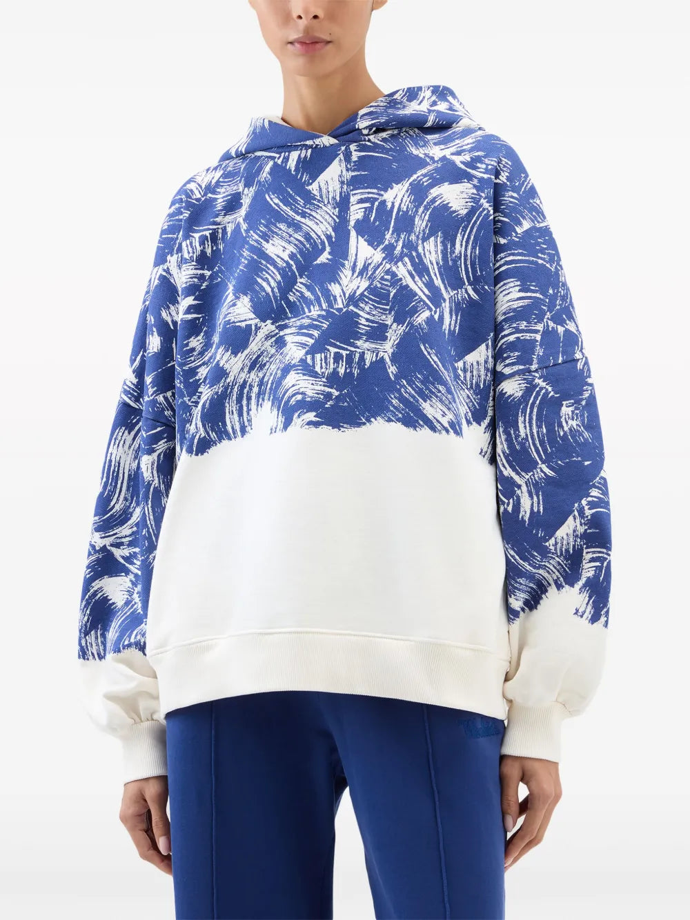 Paint-Print Cotton Hoodie
