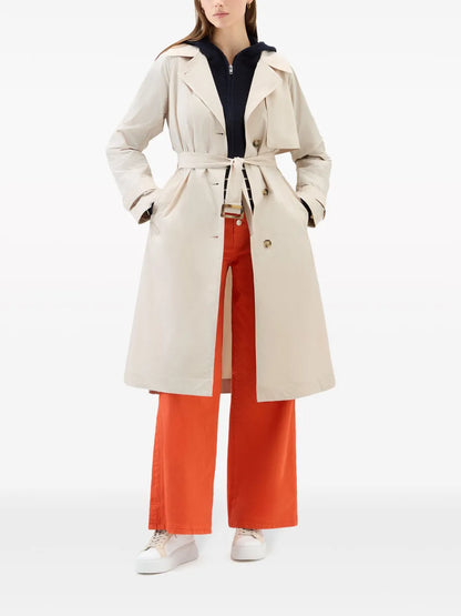 Single-Breasted Belted Trench Coat
