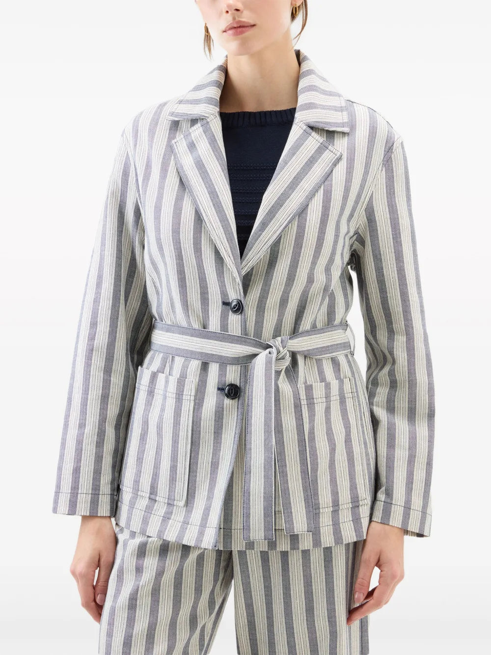 Striped Belted Shirt