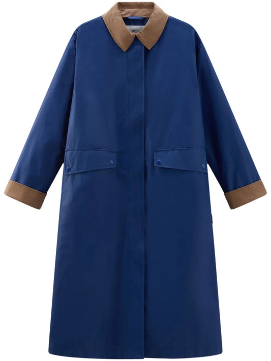 Single-Breasted Two-Tone Coat