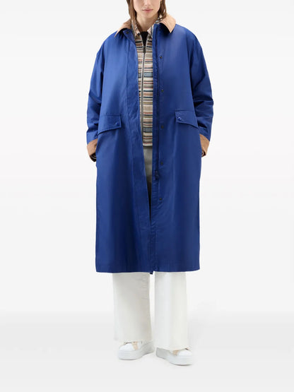 Single-Breasted Two-Tone Coat