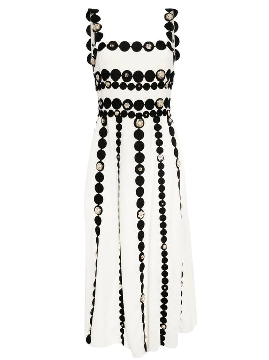Crystal-Embellished Cady Dress