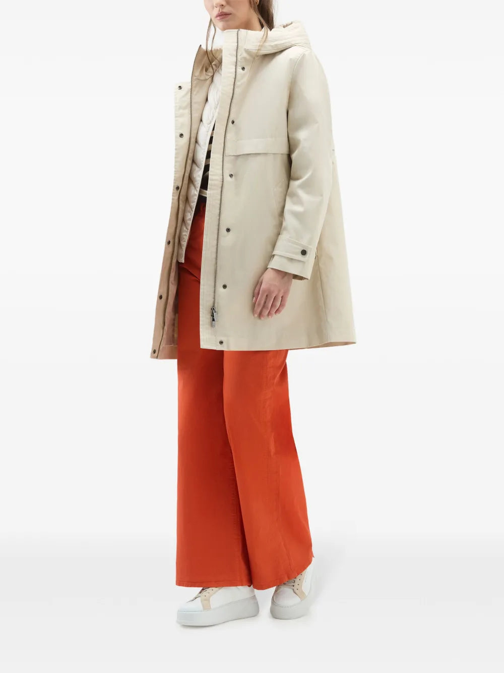 Cotton Hooded Parka Coat