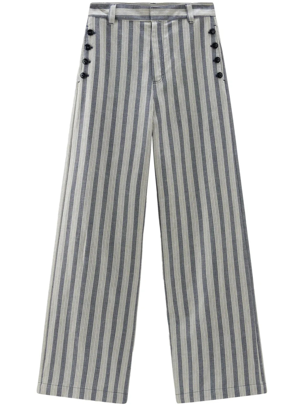 Striped Wide-Leg Trousers