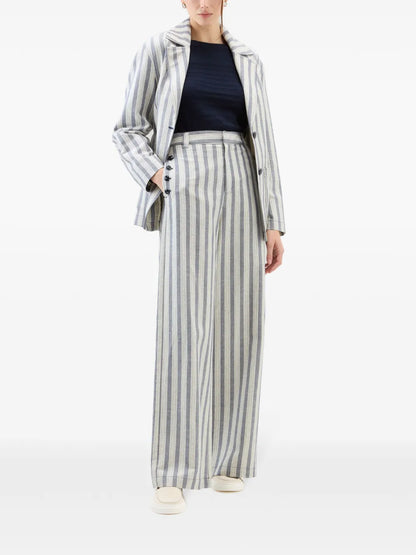 Striped Wide-Leg Trousers