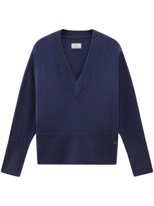 V-Neck Cotton-Cashmere Jumper
