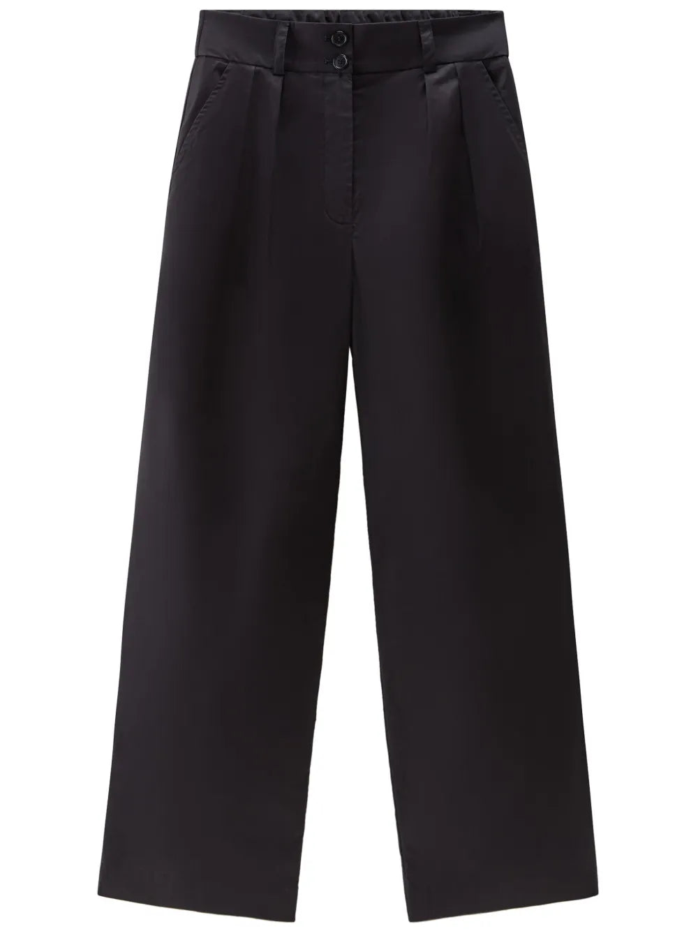 Wide-Leg Cotton Trousers