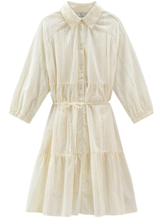 Broderie Anglaise Cotton Shirtdress