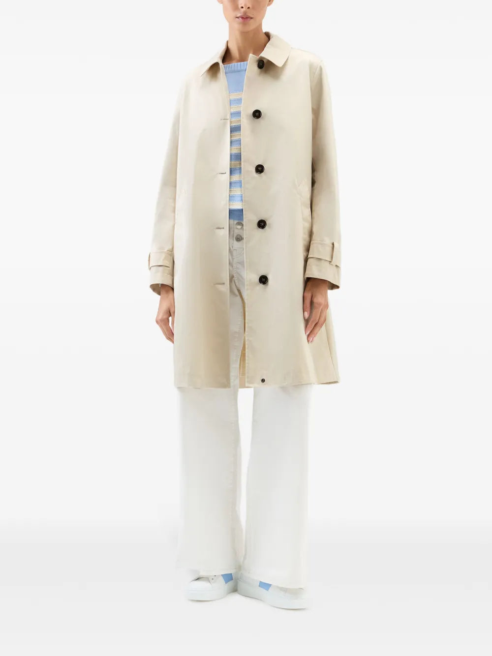 Single-Breasted Cotton Coat