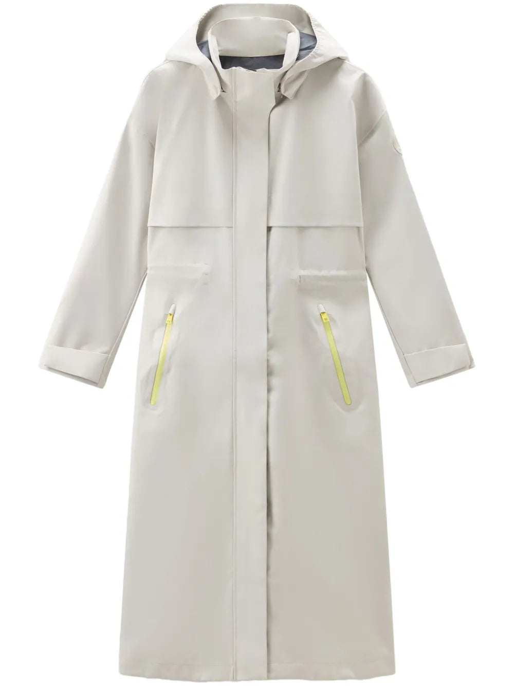 Single-Breasted Hooded Parka Coat