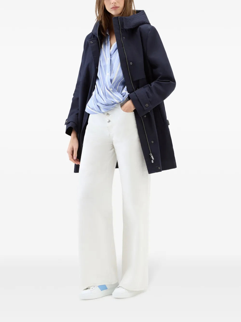 Cotton Hooded Parka Coat