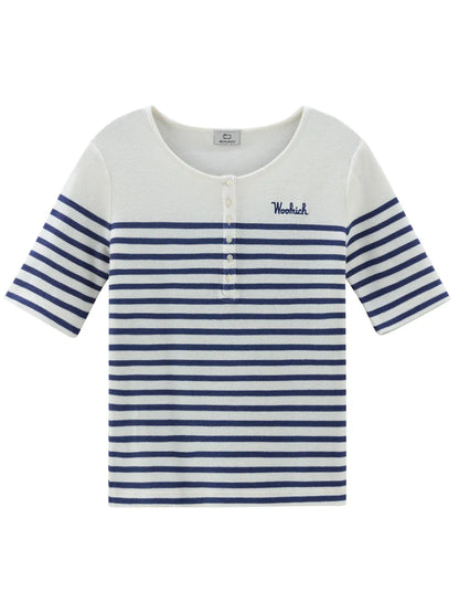 Logo-Embroidered Striped T-Shirt