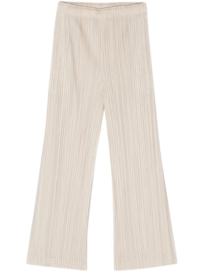 Plissé Straight-Leg Trousers