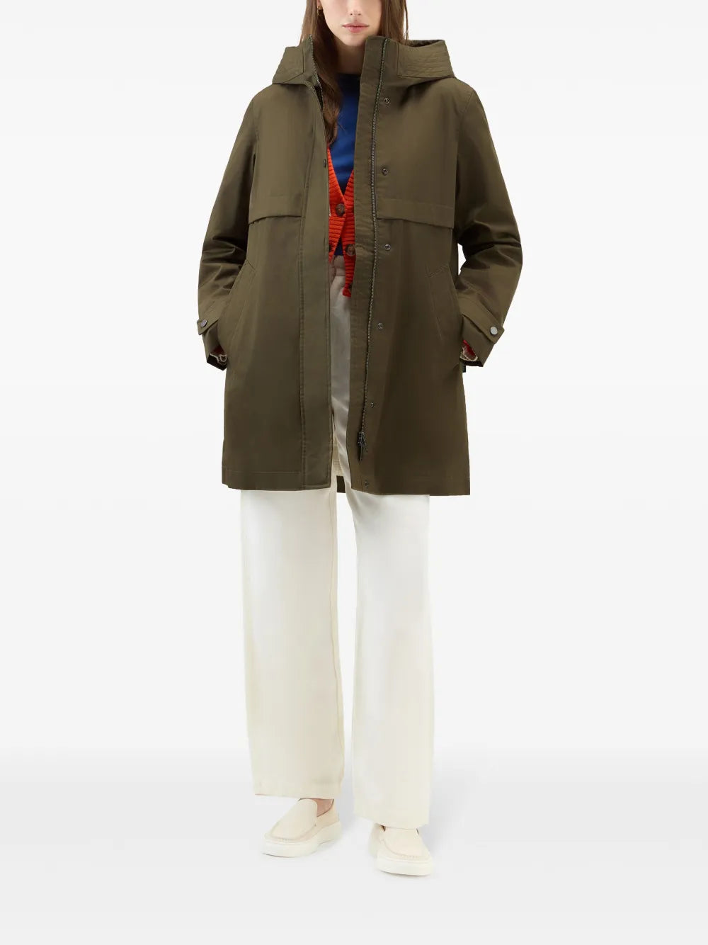 Cotton Hooded Parka Coat