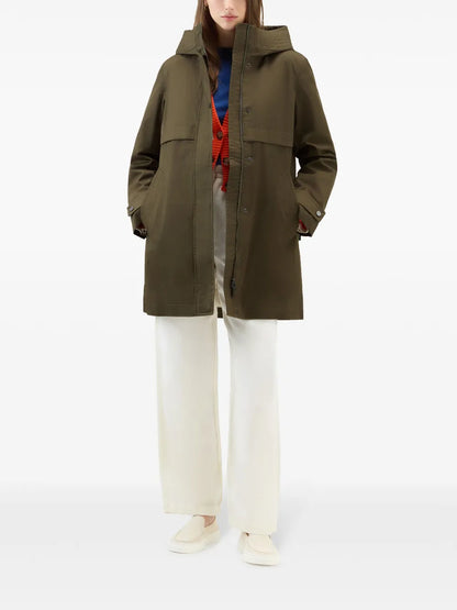 Cotton Hooded Parka Coat