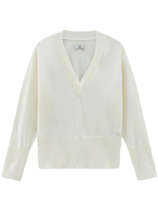 V-Neck Cotton-Cashmere Jumper