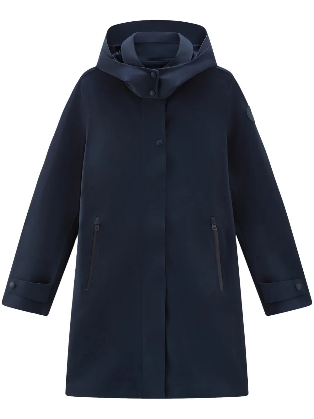 Single-Breasted Hooded Coat