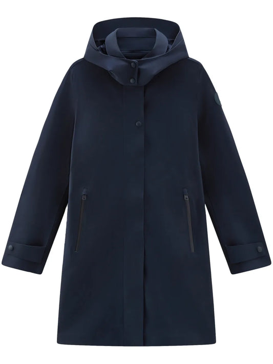 Single-Breasted Hooded Coat