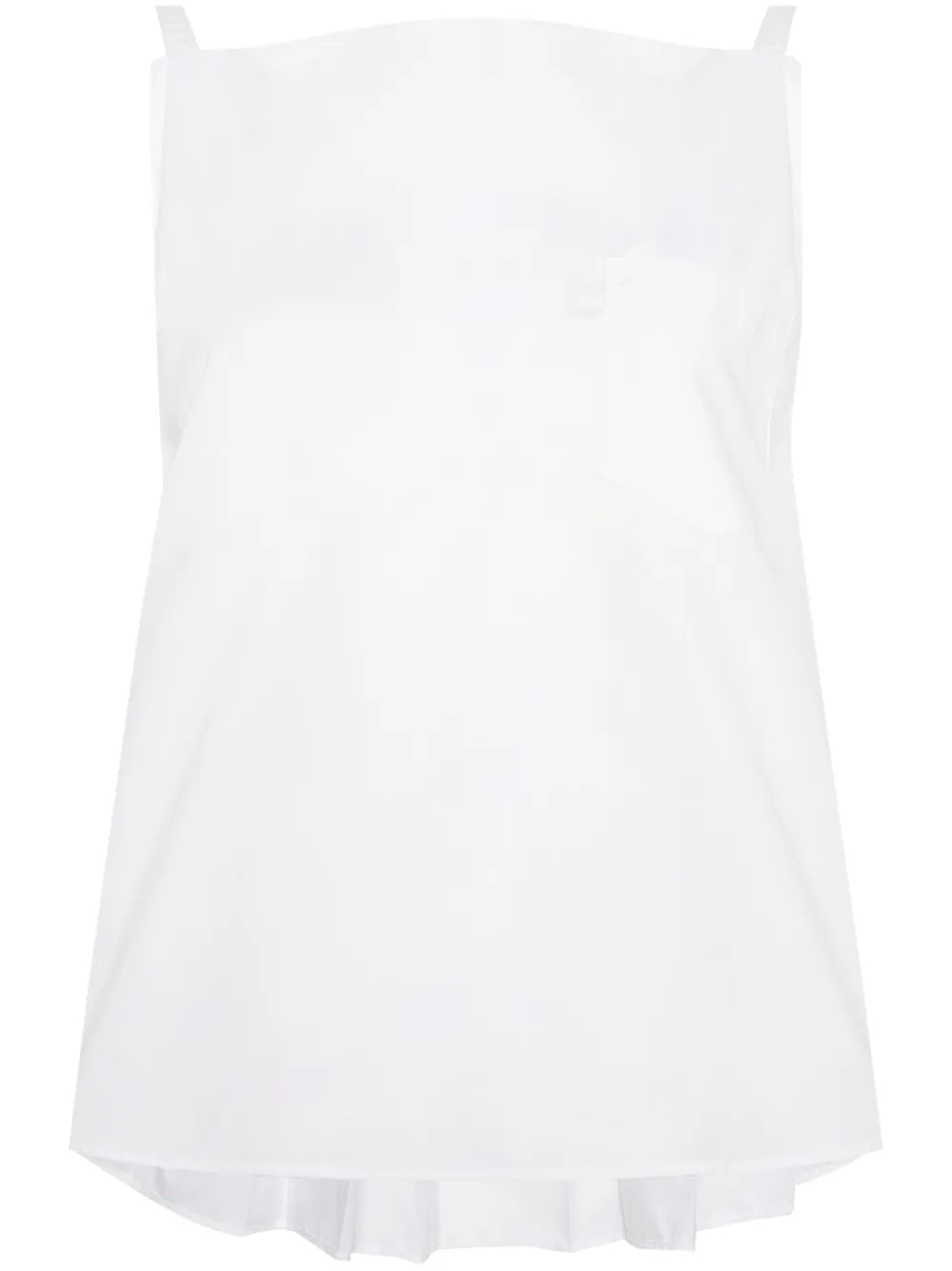 High-Low Pleated Blouse