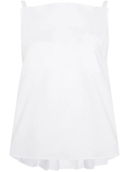 High-Low Pleated Blouse