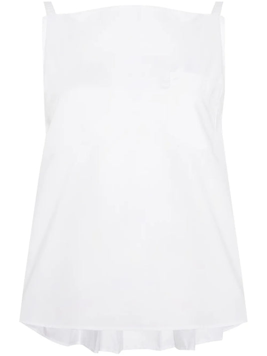 High-Low Pleated Blouse