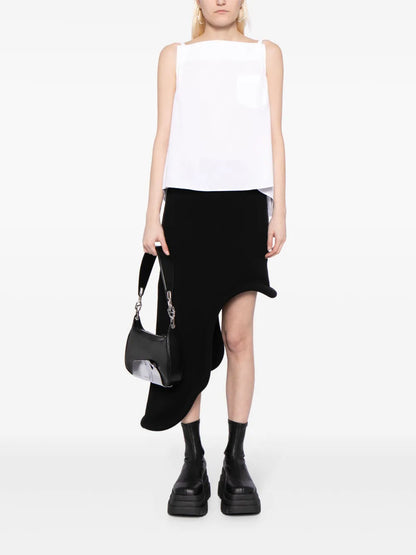 High-Low Pleated Blouse