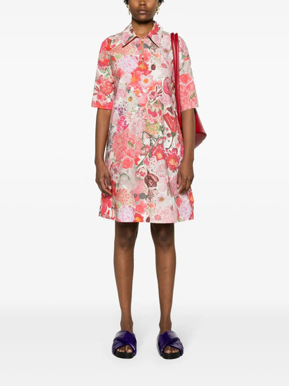 Kleid Floral-Print Cotton Dress