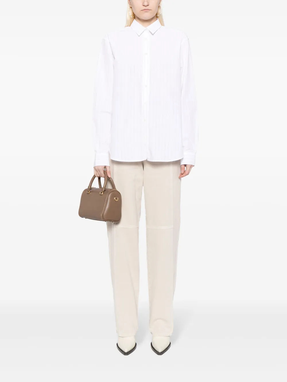 Pinstripe-Print Cotton Shirt
