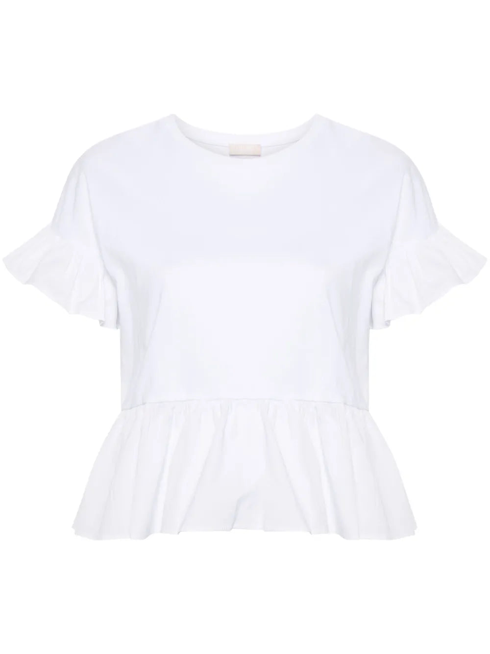 Ruffled Cotton T-Shirt