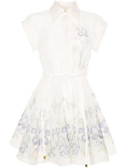 Natura Flip Floral-Print Minidress