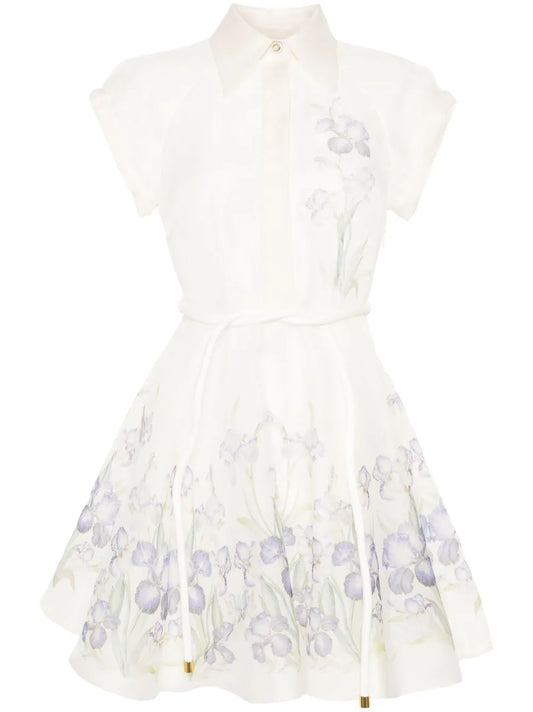 Natura Flip Floral-Print Minidress