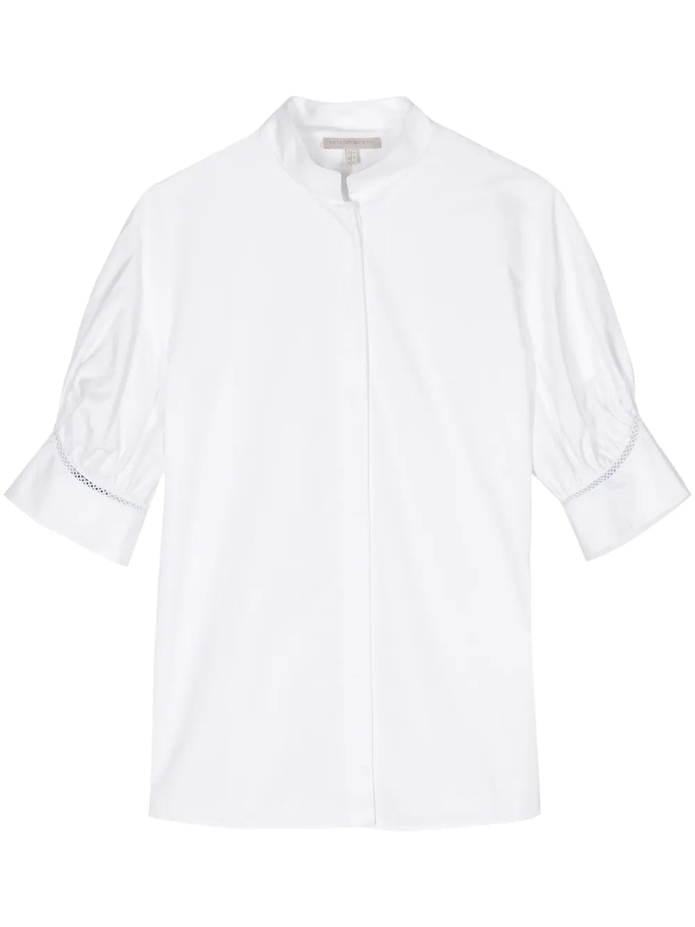 Lace-Trim Cotton Shirt