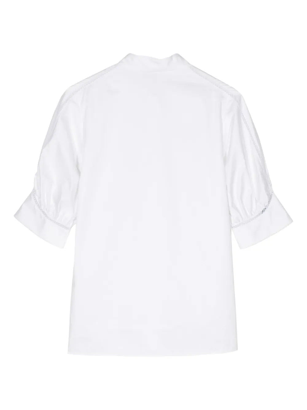 Lace-Trim Cotton Shirt