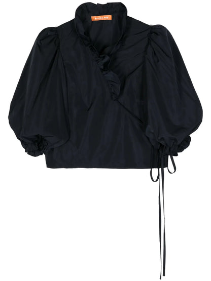 Luna Ruffled Wrap Blouse