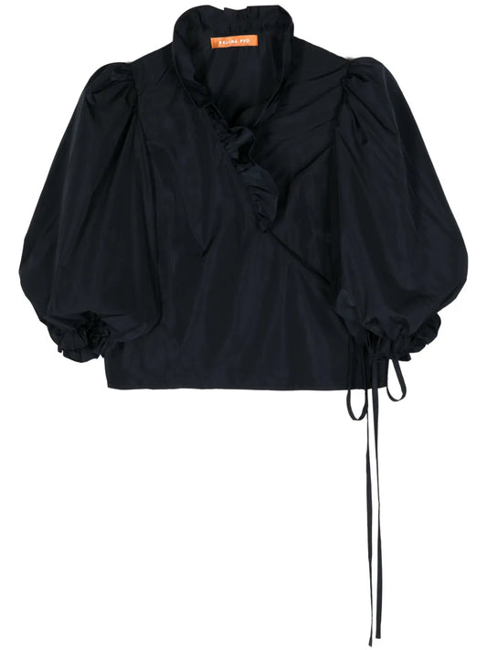 Luna Ruffled Wrap Blouse