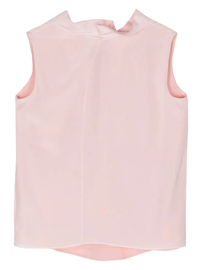 Floral-Print Silk Vest