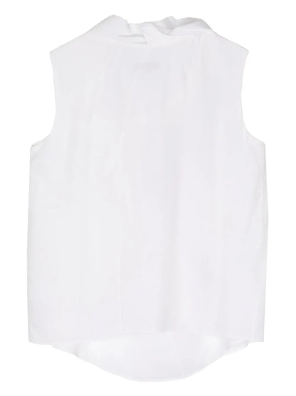 Floral-Print Silk Vest